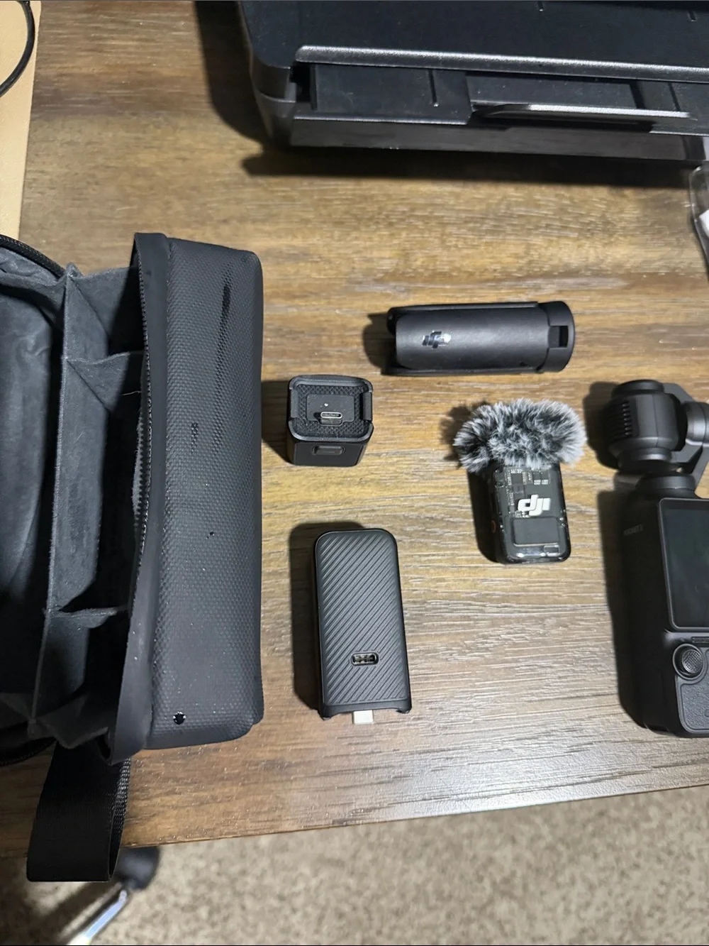 DJI Osmo Pocket 3 creator pack Accessory Kit with Wind Muff and Case - Black